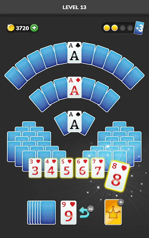 Solitaire 3D - Tripeaks Puzzle Capture d'écran 2