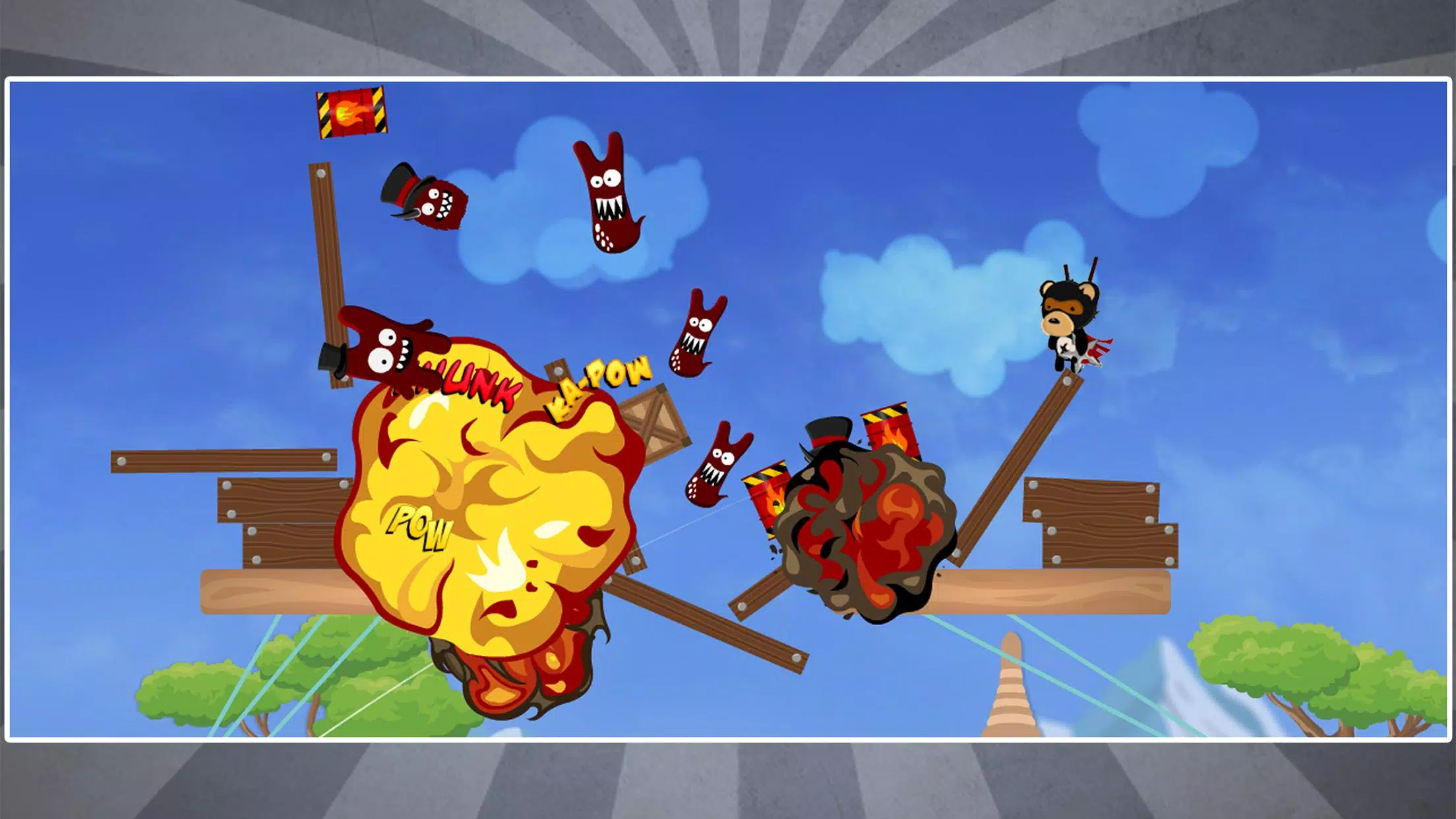 Ninja Bear: Slingshot Shooter Schermafbeelding 3