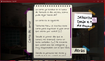 Club de Detectives - Caso 01 (novela visual) Screenshot 3