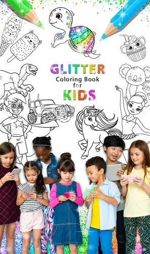 Niños Juegos de Pintar Glitter Captura de pantalla 1
