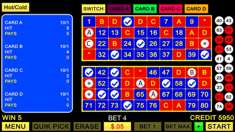 Keno 4 Card স্ক্রিনশট 1
