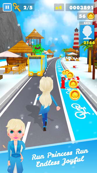 Subway Icy Princess Rush Mod Скриншот 1