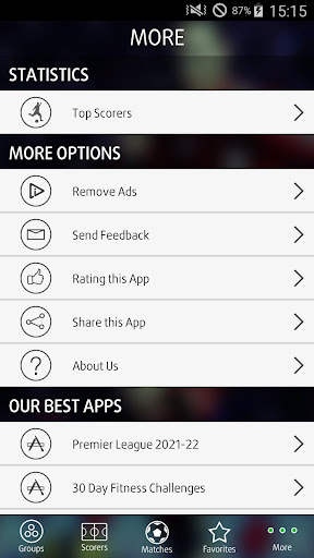 Live Scores for Champions League Schermafbeelding 3