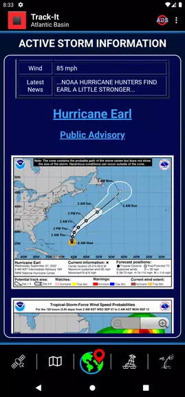 Track-It Hurricane Tracker 스크린샷 2