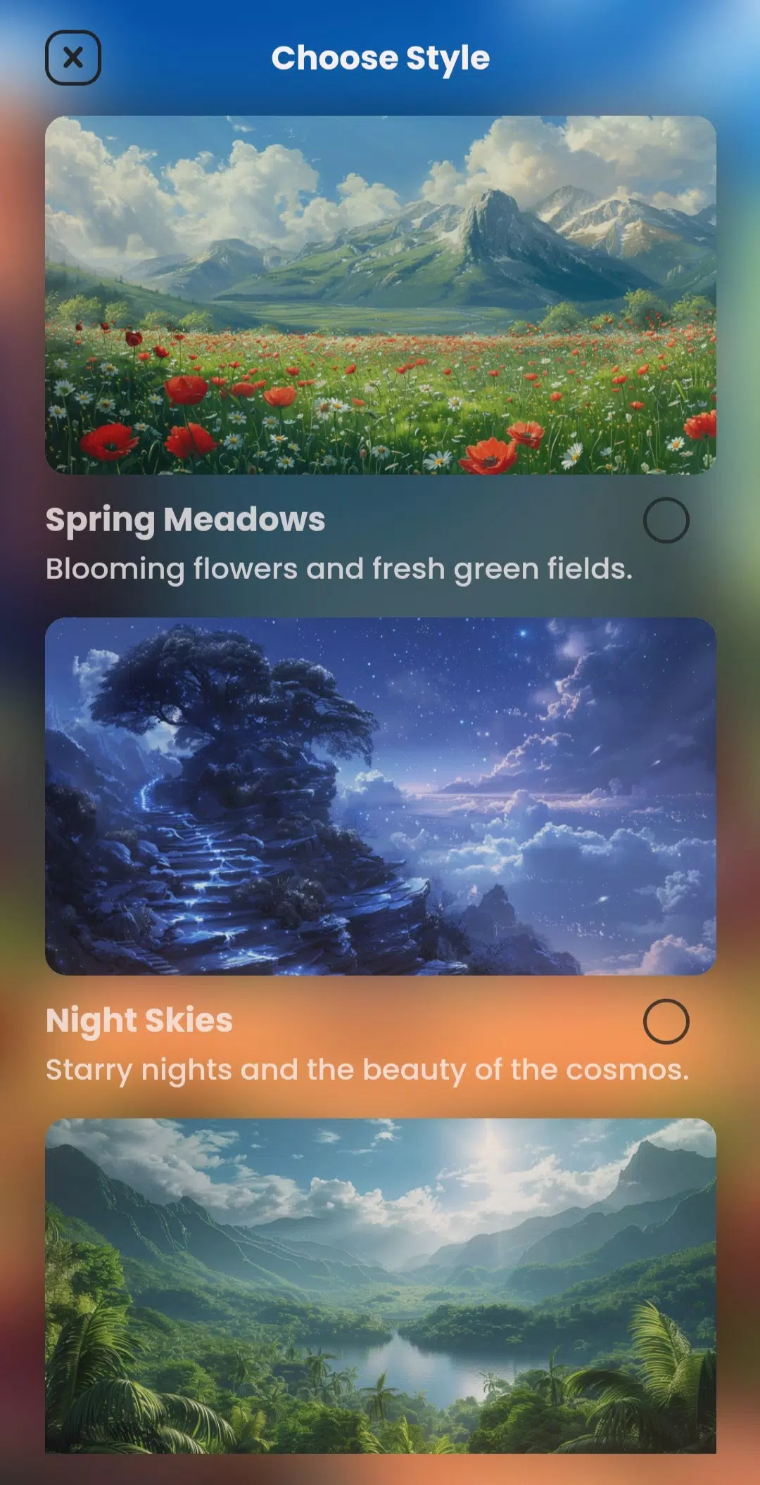 AI Landscape Generator App स्क्रीनशॉट 2