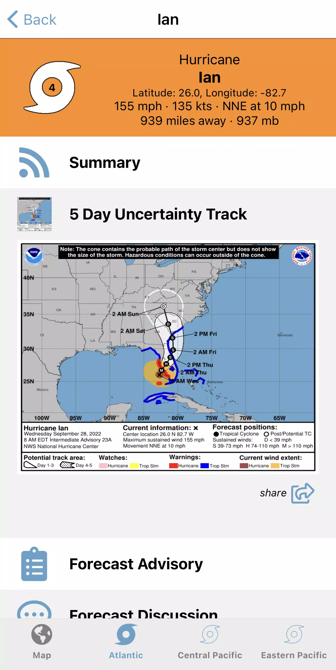 Tropical Hurricane Tracker Captura de pantalla 3