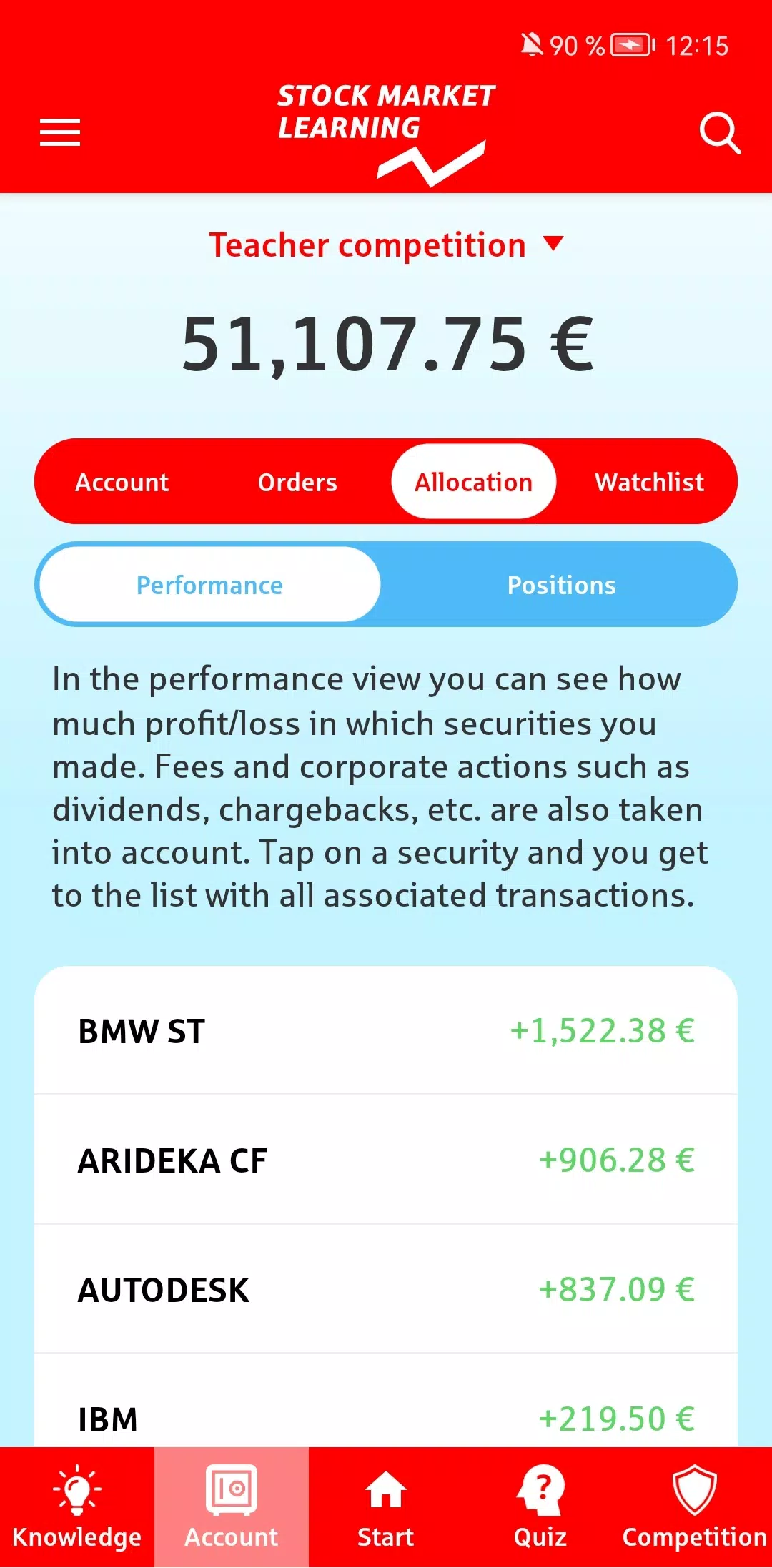 Stock Market Learning Capture d'écran 2