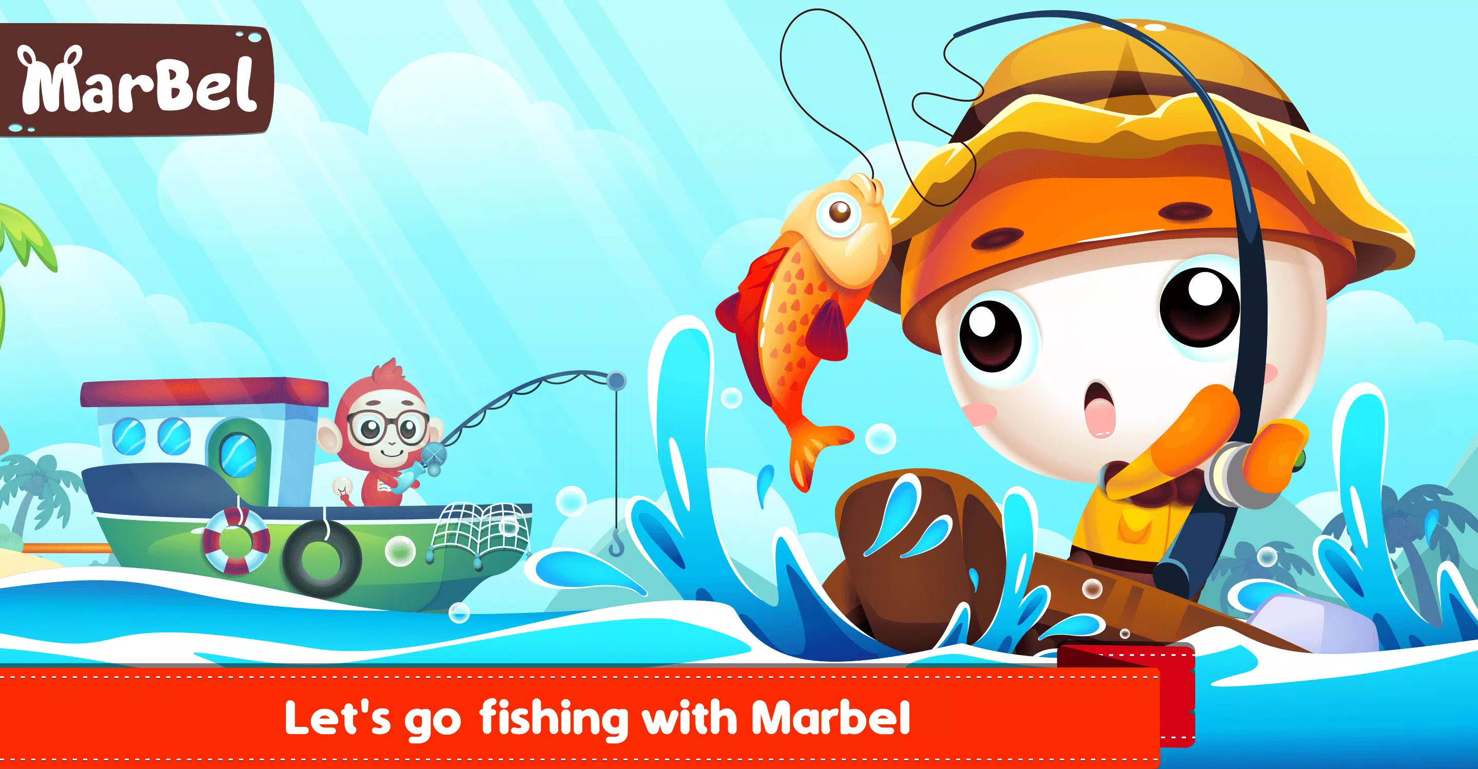 Marbel Fishing - Kids Games Captura de tela 1