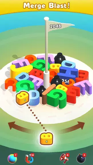Merge Blocks 3D - 2048 Puzzle Schermafbeelding 2