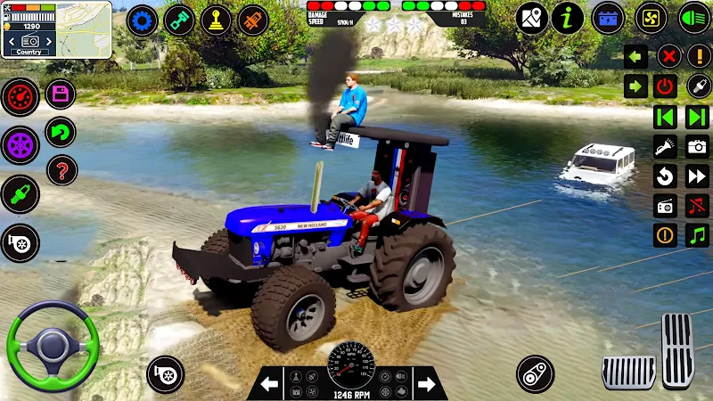 Tractor Driving Tractor Games Скриншот 1