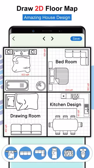 House Design Floor Plan App 3D ဖန်သားပြင်ဓာတ်ပုံ 3