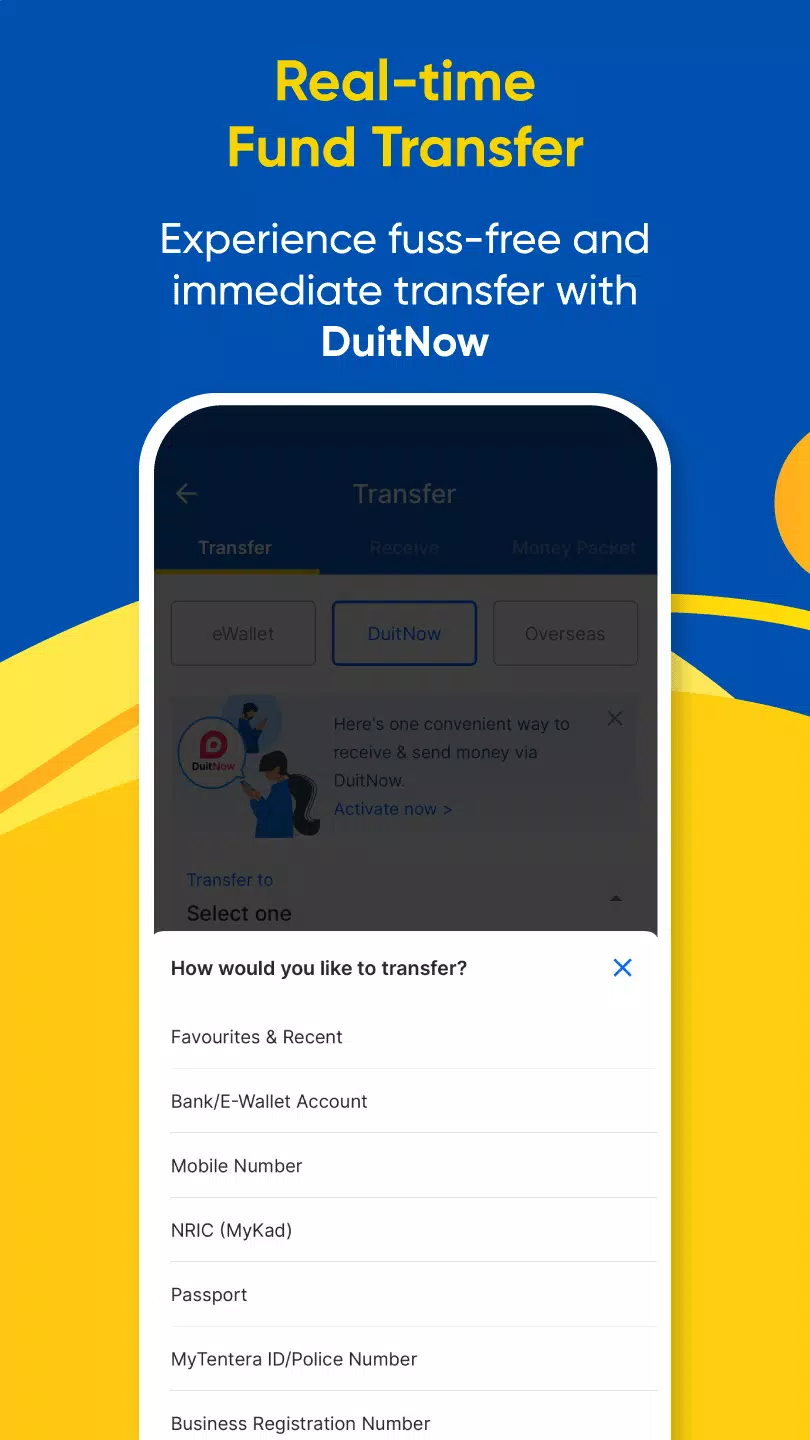 Touch ’n Go eWallet Captura de tela 4