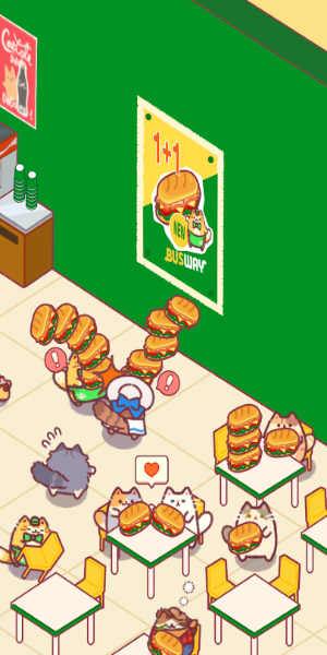 Cat Snack Bar: Cute Food Games Скриншот 3