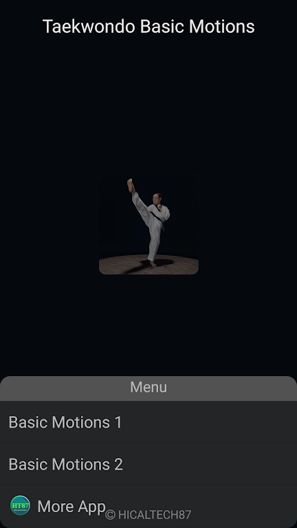 Taekwondo Basic Motions Captura de pantalla 1