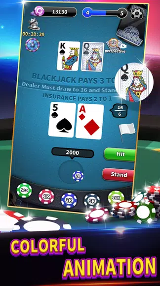 Schermata BlackJack 21 lite offline game 2