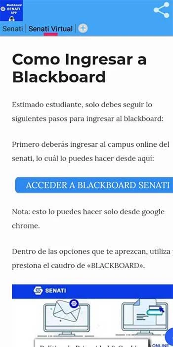 Senati Blackboard 스크린샷 2