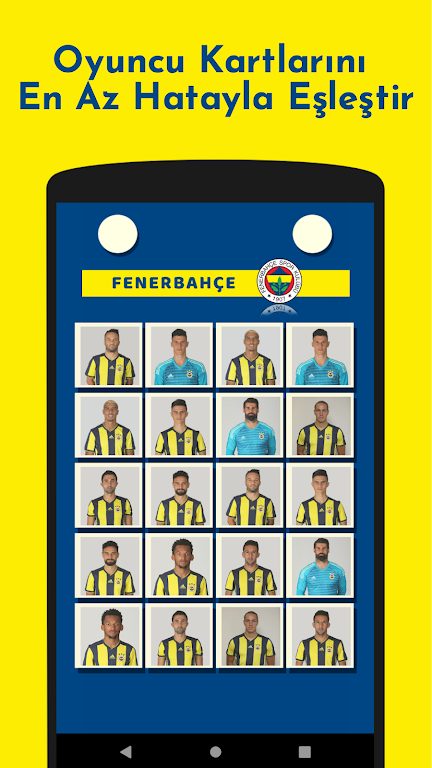 Fenerbahçe Futbolcu Kart Eşleştirme Oyunu Ảnh chụp màn hình 3