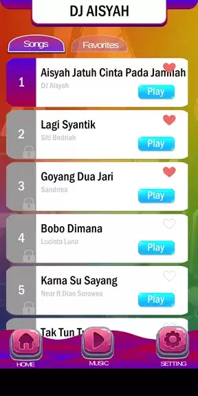 Schermata Piano Tiles DJ Aisyah Jamilah 3