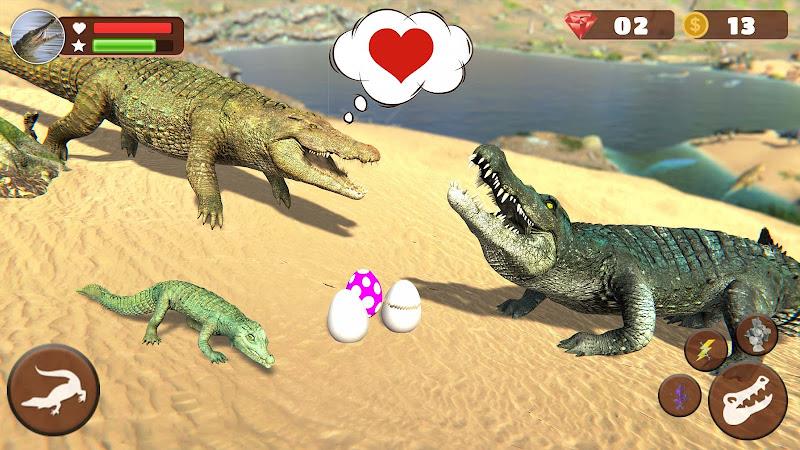 Wild Crocodile Family Sim Game Скриншот 2