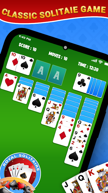 Royal Solitaire Card Game Schermafbeelding 1