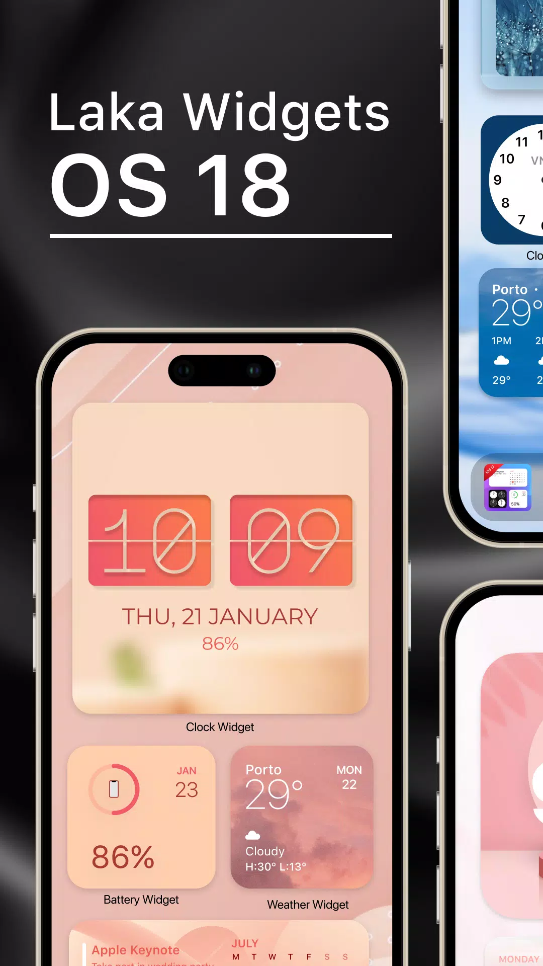 Laka Widgets: Widget OS 18 Schermafbeelding 1