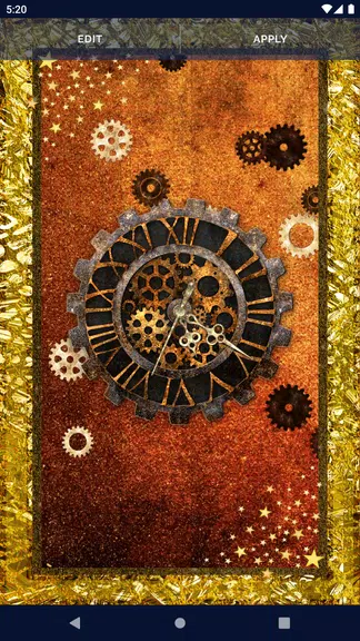 Steampunk Clock Wallpaper Captura de tela 3