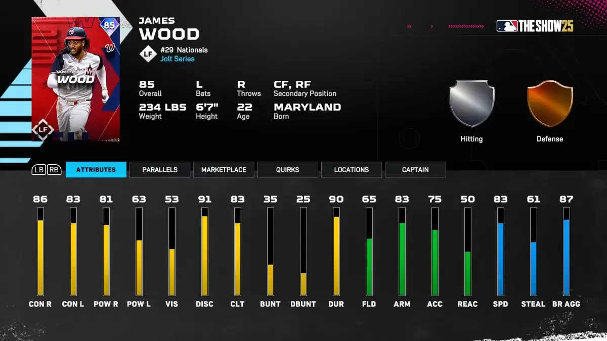 Cartão James Wood Affinity James em MLB, o show 25