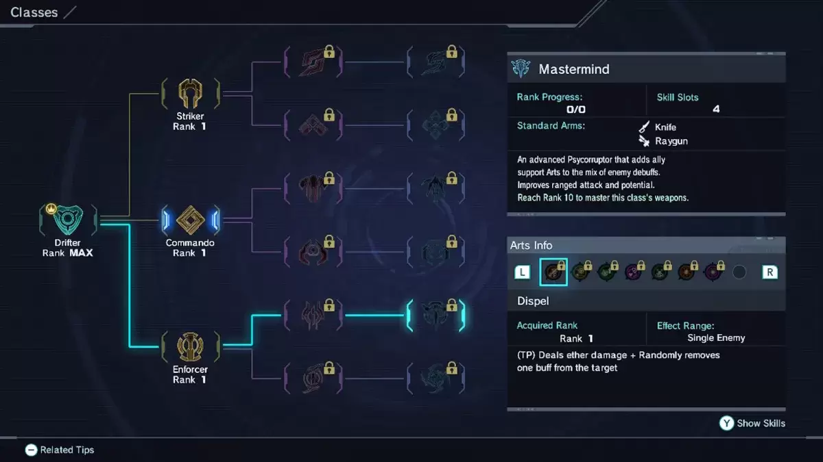 La opción de clase Mastermind en Xenoblade Chronicles X