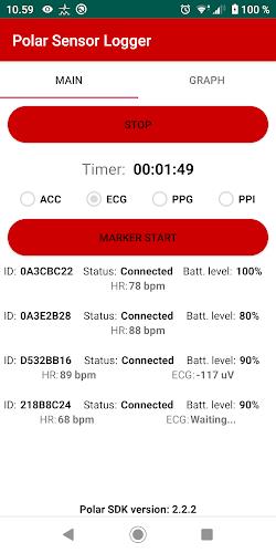 Polar Sensor Logger Tangkapan skrin 1