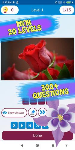 Guess the flower স্ক্রিনশট 3