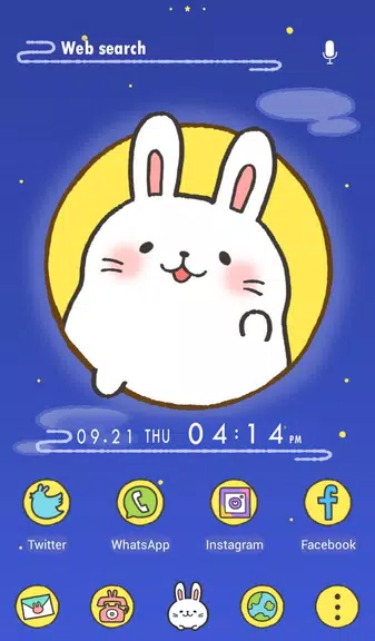 Moon Rabbit Theme ဖန်သားပြင်ဓာတ်ပုံ 1