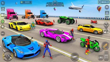 Schermata Superhero Game: Ramp Car Stunt 4