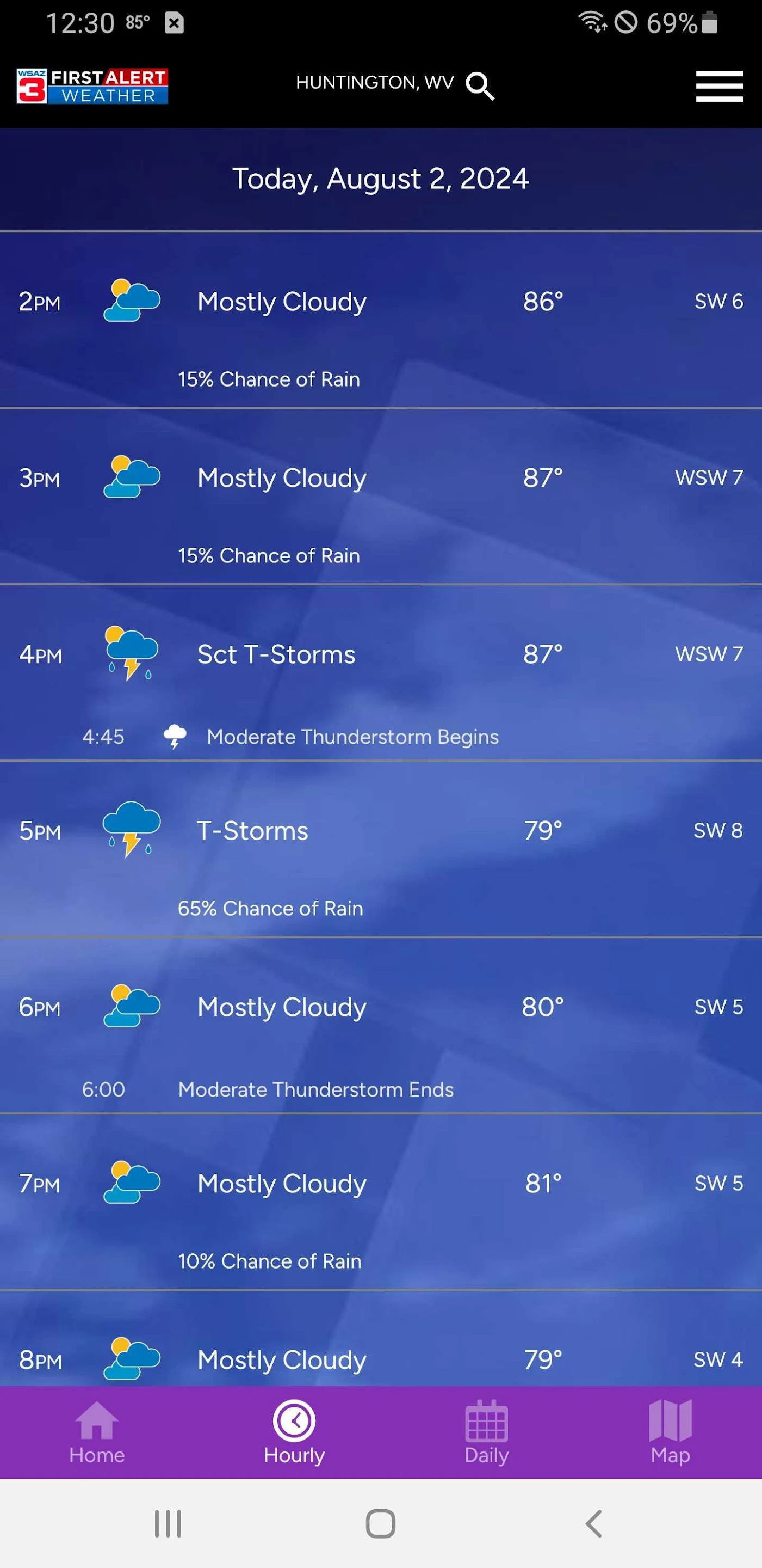 WSAZ First Alert Weather App Ảnh chụp màn hình 1