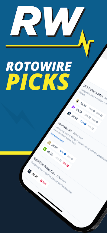 RotoWire Picks | Player Props Capture d'écran 1