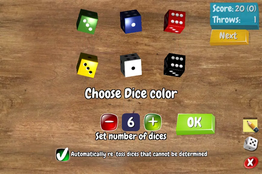 Pocket Dices 스크린샷 1