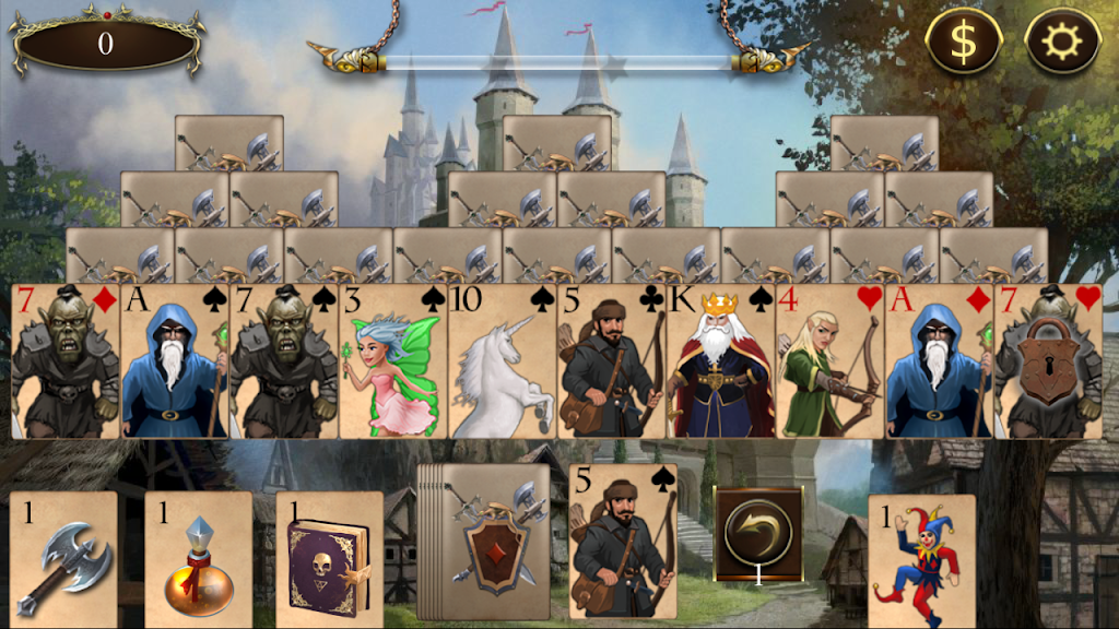 Legends of Solitaire Curse of the Dragons TriPeaks ဖန်သားပြင်ဓာတ်ပုံ 1
