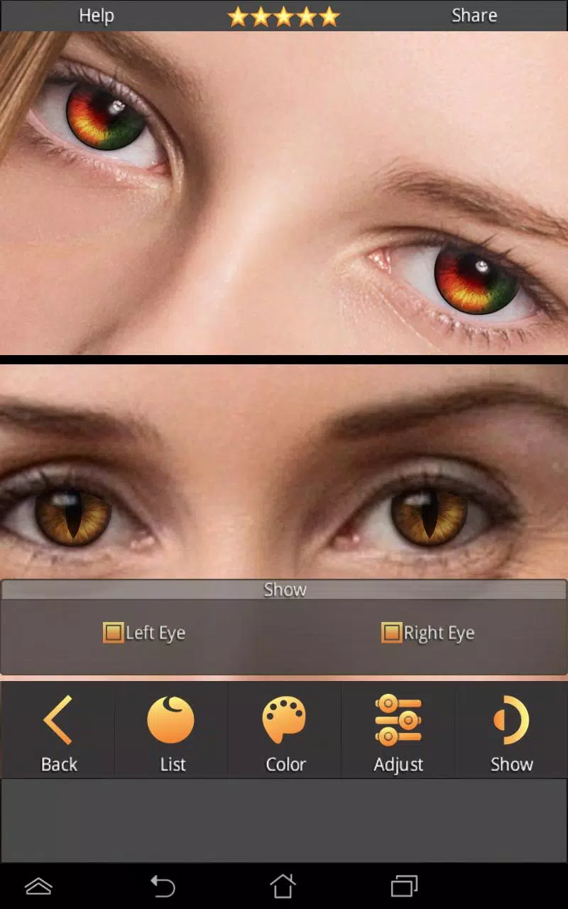 FoxEyes - Change Eye Color Ảnh chụp màn hình 2