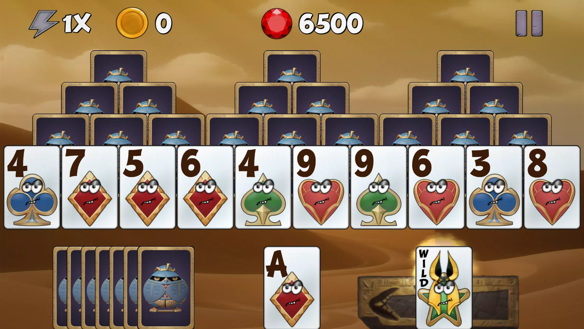 Tricky Tut Solitaire Ảnh chụp màn hình 1