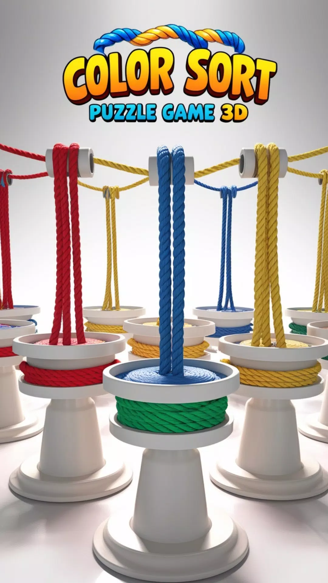 Rope Color Sort Puzzle Game 3D Capture d'écran 3