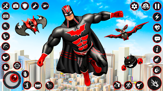 Bat Hero Dark Crime City Game Captura de pantalla 2