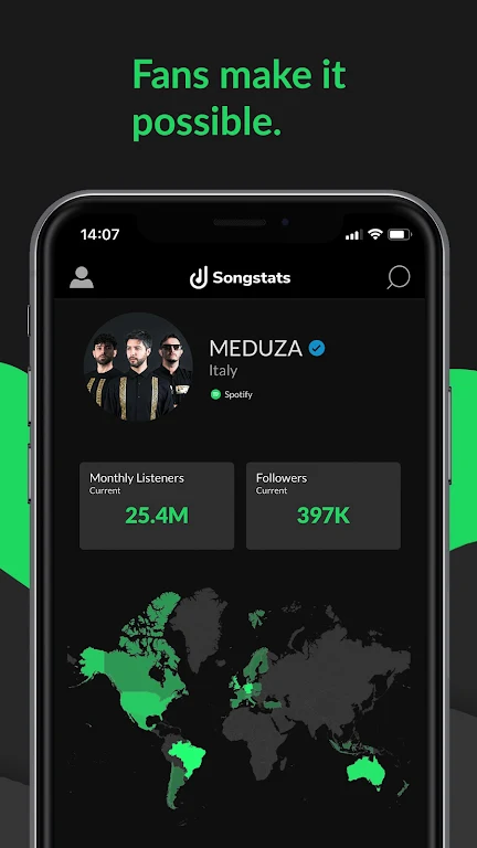 Songstats: Music Analytics ภาพหน้าจอ 1