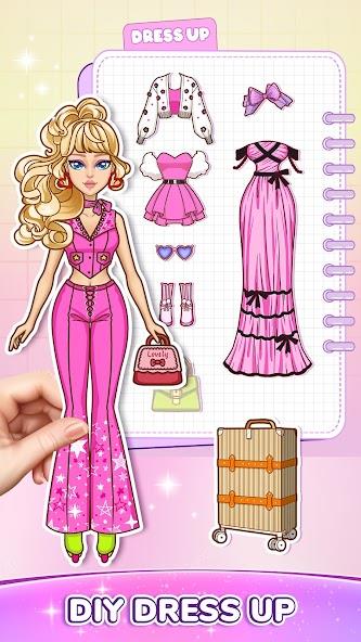 DIY Paper Doll Dress Up Mod 스크린샷 1