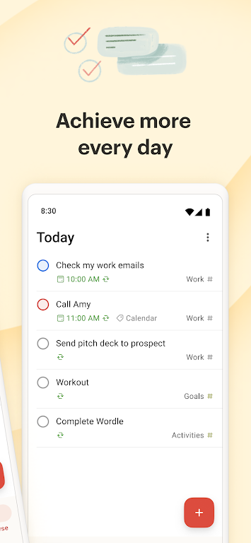 Todoist ภาพหน้าจอ 2