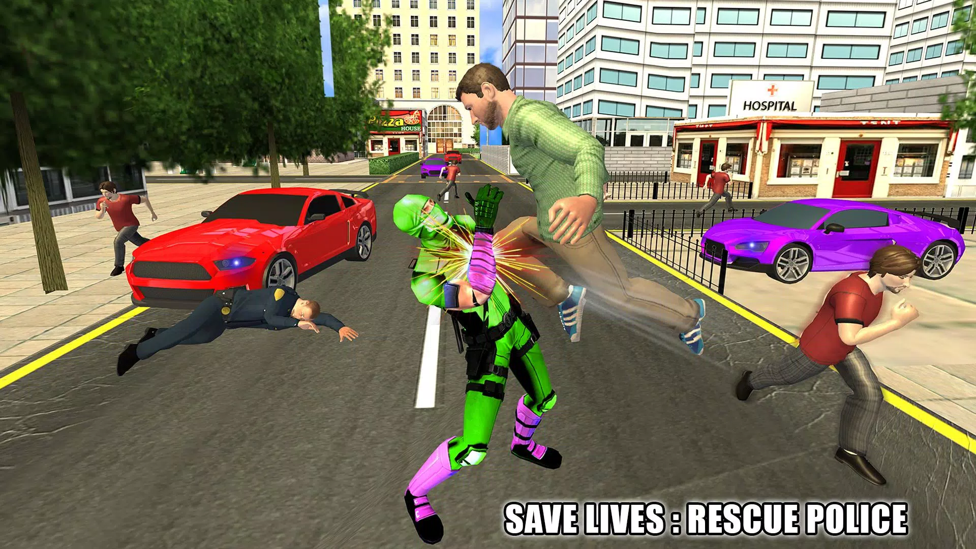 Flying Ninja Hero Crime Chase Скриншот 3