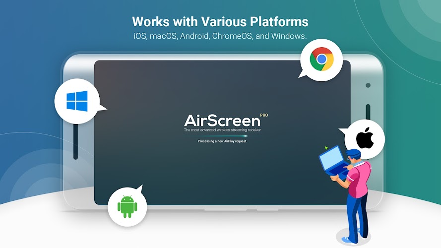 AirScreen - AirPlay & Cast ဖန်သားပြင်ဓာတ်ပုံ 3