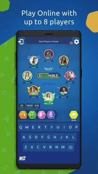 Wordy - Multiplayer Word Game Capture d'écran 1